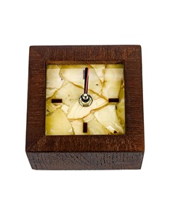 Настольные часы из дерева с вставкой из янтаря Nobrand