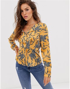 Приталенная блузка с цветочным принтом Vero moda