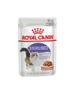 Влажный корм для кошек Sterilised мясо кусочки в соусе 24шт по 85г Royal canin