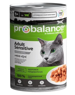 Консервы для кошек Sensitive при чувствительном пищеварении 6 шт по 415 г Probalance