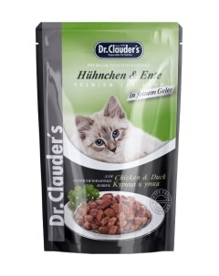 Влажный корм для кошек для стерилизованных с курицей и уткой в желе 85 г Dr.clauder’s