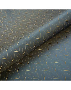 Ткань подкладочная Taffeta 048 Сине золотая с узором 100х145 2 см Gamma