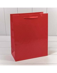 Пакет подарочный Элегант 2674 26 32 13 см красный мини Omg
