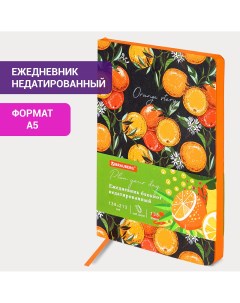 Ежедневник недатированный А5 VISTA гибкий 136 л Orange story Brauberg