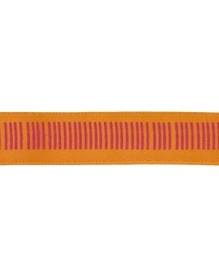 Лента Атласная с рисунком Сиреневая полоска Оранжевая 12 мм 1 2 3 м Gamma