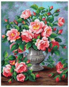 Алмазная мозаика по номерам на холсте с подрамником 40x50 см ANN53 Букет садовых роз Art on canvas