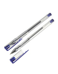 Ручка гелевая 0 5 мм стержень синий корпус прозрачный 50шт Calligrata