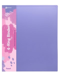 Папка панорама на кольцах пластик 40 фиолетовый PAST0740 4RVIO Бюрократ