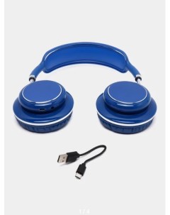 Наушники беспроводные Bluetooth ZYC Max Wireless синий Nobrand