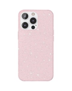 Чехол Chic iPhone 13 Pro розовый прозрач серебр блест 87926 Deppa