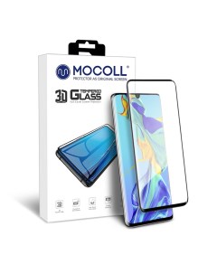 Защитное стекло полноразмерное 3D для Huawei Mate 30 PRO Черное Серия Platinum Mocoll