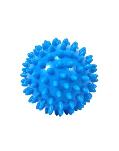 Мяч массажный с шипами для проработки мышц диаметр 7 см синий Urm