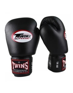 Боксерские перчатки BGVL 3 черные 18 унций натуральная кожа для тренировок спарринг Twins