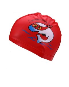 Шапочка для плавания детская красный Nobrand