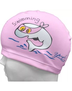Шапочка для плавания детская розовый Nobrand