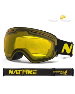 Горнолыжные очки Желтая линза черная оправа Natfire