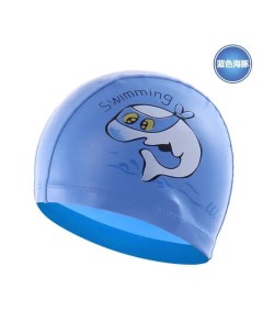 Шапочка для плавания детская синий Nobrand