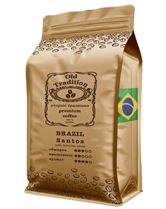 Кофе молотый Бразилия Сантос 100 Арабика 500 г Old tradition