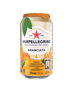 Газированный напиток с соком апельсина 0 33 л Sanpellegrino