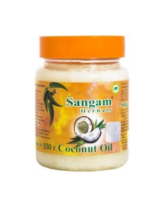 Масло кокосовое нераф в пластиковой банке 150 гр Sangam herbals