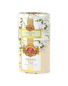 Чай зеленый 2 в 1 с жасмином листовой 100 г Basilur