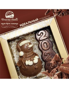 Шоколадная фигурка ручной работы Снеговик 85 г Шоколад-авеню