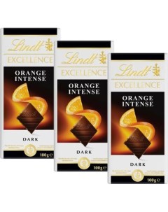 Шоколад Excellence темный с кусочками апельсина 3 шт по 100г Lindt