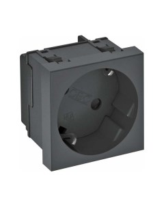 Розетка 2К 3 под углом 33 шторки 16А 250В 45х45 мм 1 модуль Modul45 Black Obo bettermann