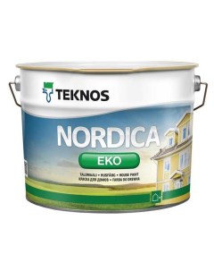 Краска фасадная по дереву Nordica Eko Текнос Нордика Эко 0 9л Teknos