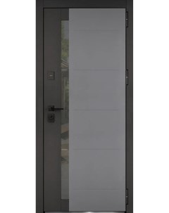 Дверь входная металлическая Аваллон Муар черный Муар белый 85x203см Правая Tandoor