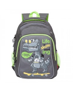 Рюкзак школьный для мальчика RB 052 2 серый Grizzly