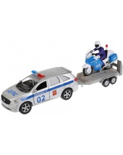 Машина металлическая Kia Sorento Prime Полиция и мотоцикл Технопарк