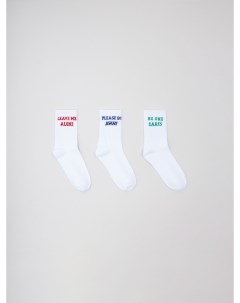 Набор из 3 пар белых носков для девочек Sela