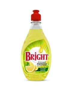 Средство для мытья посуды Лимон 450 гр Bright