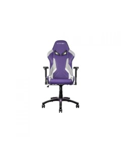 Кресло игровое HERO Helel Edition бело фиолетовое ткань поясничная поддержка нейлоновая крестовина д Karnox
