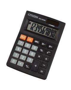 Калькулятор SDC022SR 10 разрядный черный Citizen