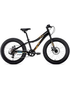 Велосипед Bizon Micro 20 2020 2021 горный подростковый рама 11 колеса 20 черный желтый 11 86кг Forward