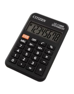 Калькулятор LC 110NR 8 разрядный черный Citizen