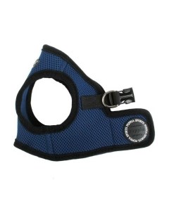 Шлейка для собак Soft Vest синяя с чёрной окантовкой M Южная Корея Puppia