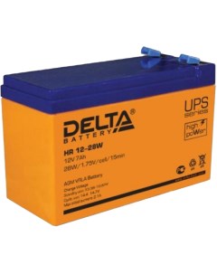 Аккумуляторная батарея для ИБП Delta HR W HR12 28W 12V 7Ah б у после ремонта восстановление емкости  Delta battery