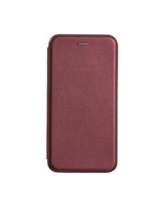 Чехол книжка Samsung Galaxy A41 кожаная боковая бордовая Fashion case