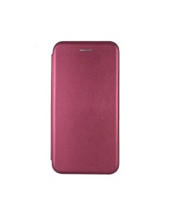 Чехол книжка Samsung Galaxy M32 кожаная боковая малиновая Fashion case