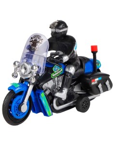 Инерционный мотоцикл Полицейский с фигуркой звук свет 9968 1A Big motors