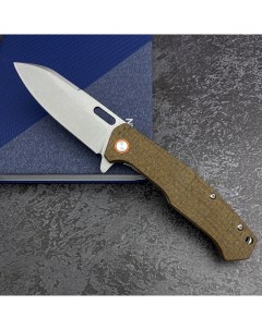 Нож складной универсальный для охоты рыбалки туризма сталь D2 клинок 8 9см коричневый Nobrand
