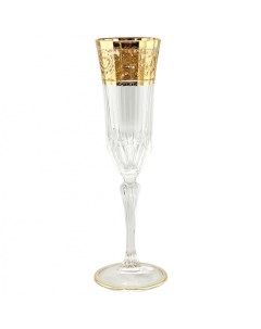 Бокалы для шампанского 180 мл 6 шт Адажио Италия золото 269520 Bohemia design