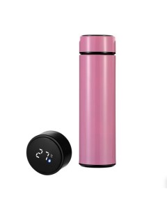 Умный термос с lCD дисплеем температуры термобутылка 500мл сталь розовый Deu’s smart cup