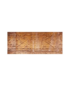 Картина Каменное панно Египта 2 на холсте для интерьера 100х40 см Печатник