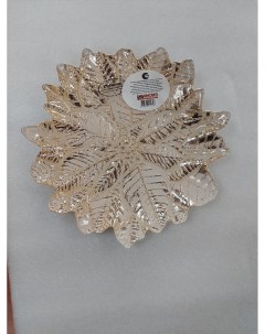 Тарелка сервировочная Ледяной цветок стеклянная 21 см 19306 G Аксам