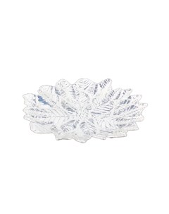 Тарелка сервировочная Ледяной цветок стеклянная 21 см 19306 S Аксам