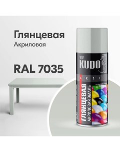 Аэрозольная краска универсальная быстросохнущая RAL KU A7035 Светло серая Kudo